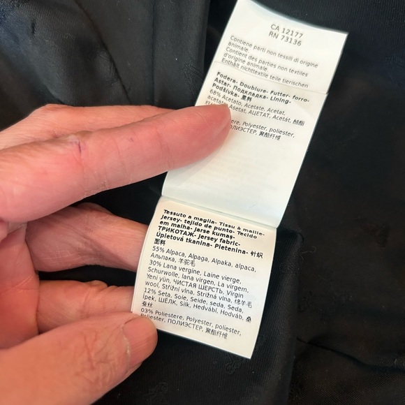 Max Mara Sax Teddy Alpaca Blend Bomber Jacket Size 6 $2965 - Picture 9 of 10